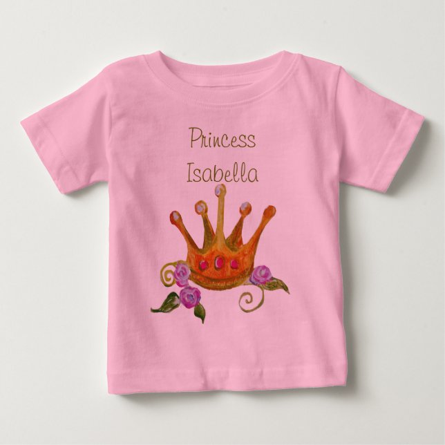 Pour Bébé T-shirt Princesse (personnalisable) (Devant)
