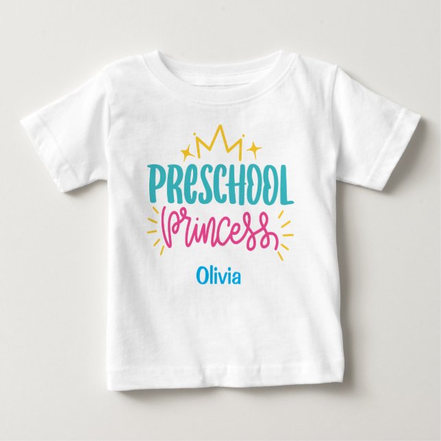 Pour Bébé T-shirt Princesse Pré-Scolaire personnalisé (Devant)