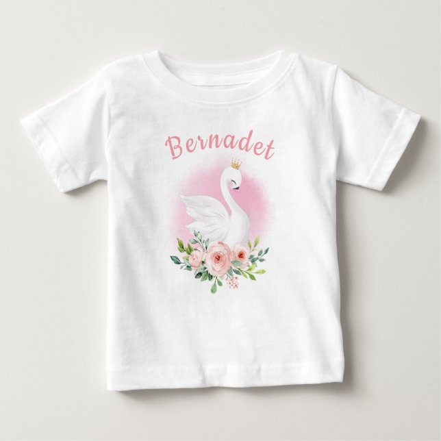 Pour Bébé T-shirt princesse Swan sur mesure (Devant)