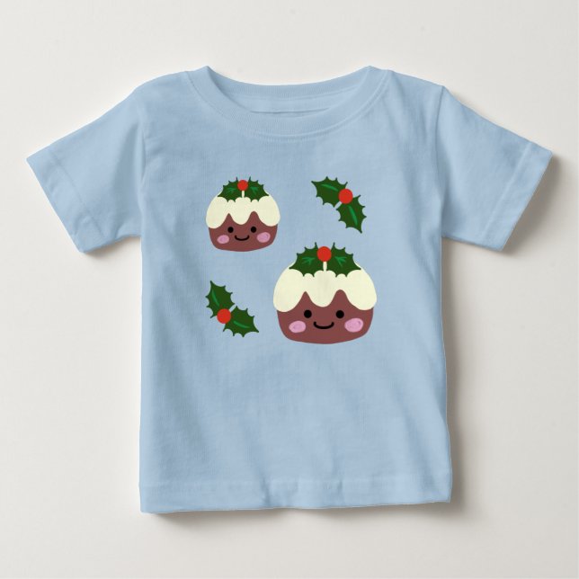 Pour Bébé T-Shirt Pudding de Noël (Devant)