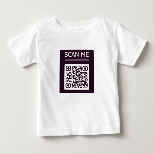 Pour Bébé T-shirt QR Code SCAN ME robot IMEGE (Devant)
