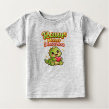 T-shirt Rawr signifie je t'aime - 3-6 mois