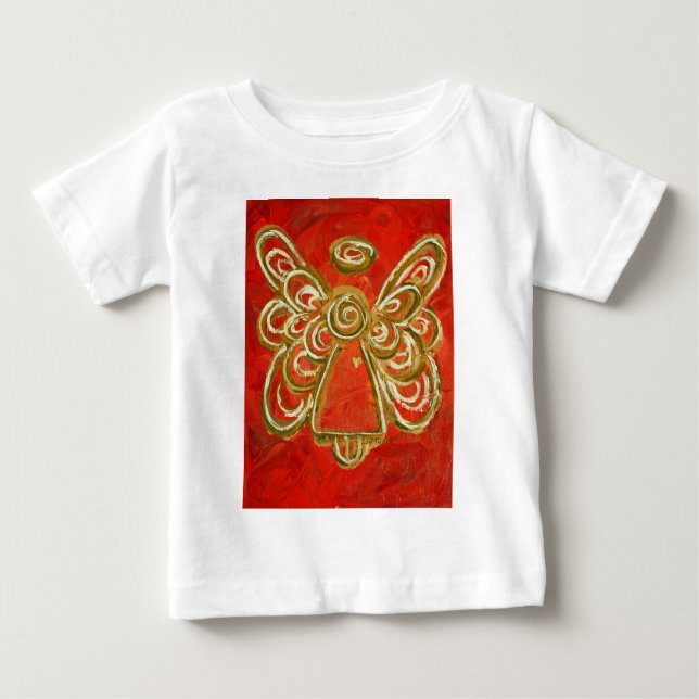 Pour Bébé T-shirt Red Angel (Image des deux côtés) (Devant)