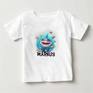 Pour Bébé T-shirt requin personnalisé