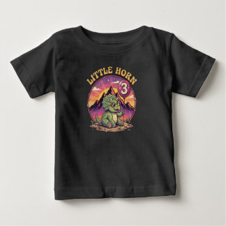 Pour Bébé T-shirt rétro Little Horn Dino