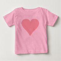 T-shirt rose de coeur