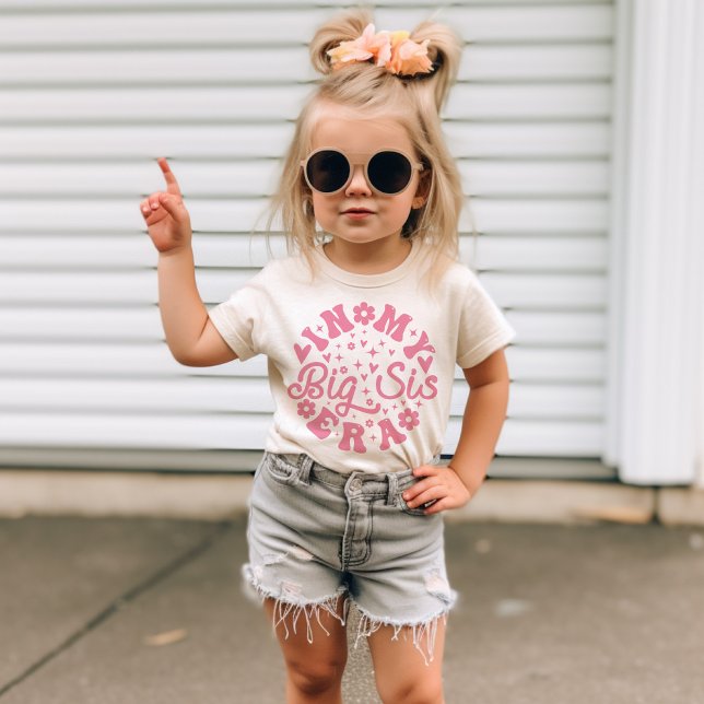 Pour Bébé T-shirt Rose Grande Sœur À Mon Ère de Grande Sœur (Créateur téléchargé)