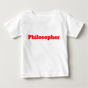 Pour Bébé T-shirt rouge drôle philosophe