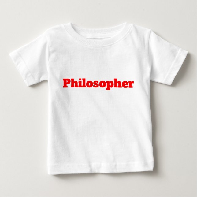 Pour Bébé T-shirt rouge drôle philosophe (Devant)