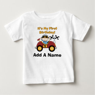 Pour Bébé T-shirt rouge personnalisé d'anniversaire de