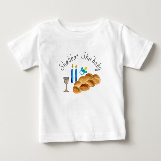 Pour Bébé T-shirt Shabbat Sha'Baby (Devant)