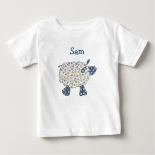 Pour Bébé T-shirt Sheep de nom personnalisé