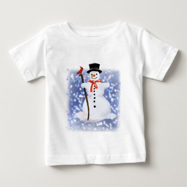 Pour Bébé T-shirt Snowman (Devant)