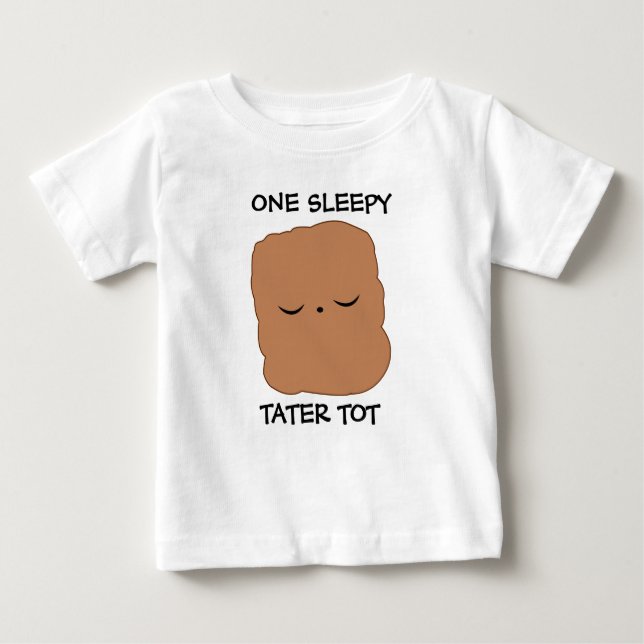 Pour Bébé T-shirt somnolent de doigt de tater (Devant)