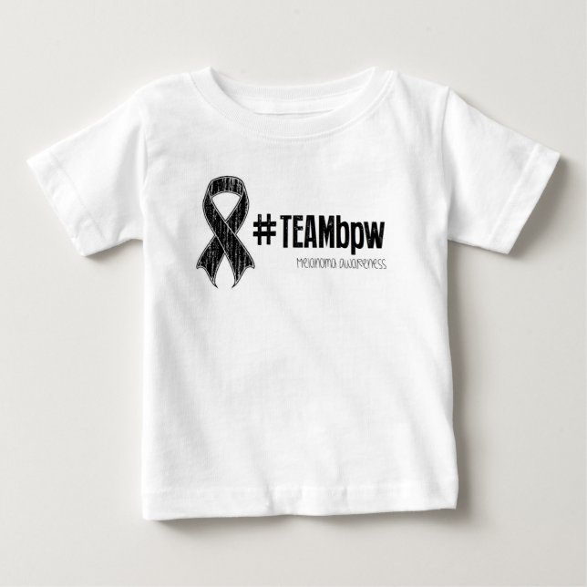 Pour Bébé T-shirt #TEAMbpw Baby (blanc) (Devant)