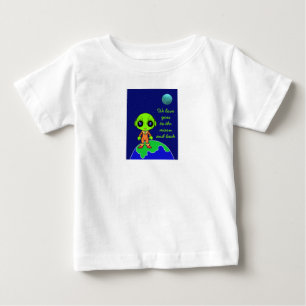 Pour Bébé T-shirt Toddler avec alien et lune par Jo Images