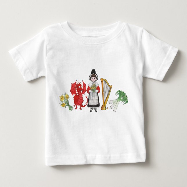 Pour Bébé T-shirt Toddler : Daffodils gallois Dragon Leeks H (Devant)