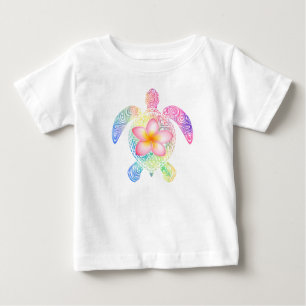 Pour Bébé T-shirt tortue de mer Hawaiian Tie Dye