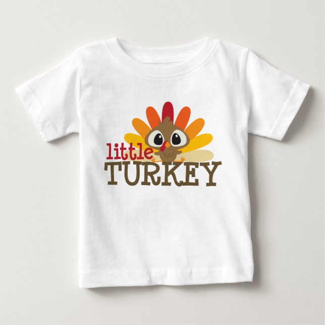 Pour Bébé T-shirt unisexe de petit thanksgiving drôle de la (Devant)