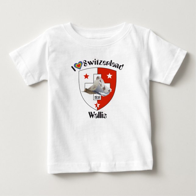 Pour Bébé T-shirt Valais / Wallis Suisse-Suisse (Devant)