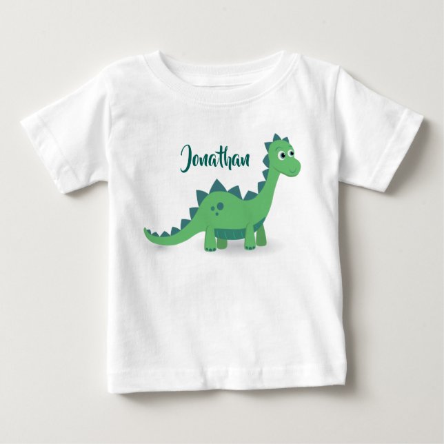 Pour Bébé T-shirt vert-bleu personnalisé d'enfants de (Devant)