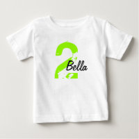 T-shirt vert et noir de nom et d'âge