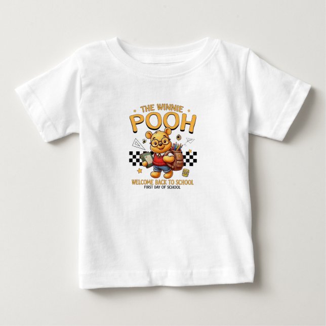Pour Bébé T-Shirt Winnie l'ourson Retour à l'école (Devant)
