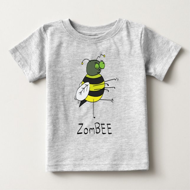Pour Bébé T-shirt ZomBEE Zombie Bee Baby's Kid (Devant)