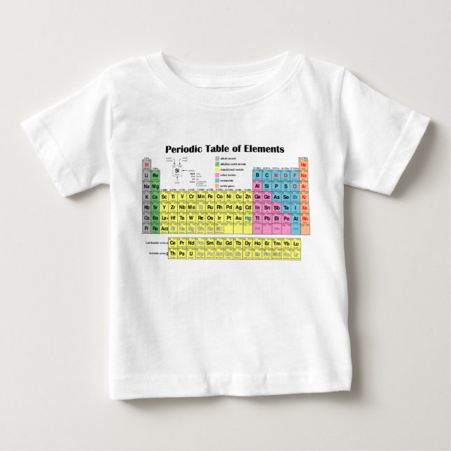 Pour Bébé Tableau périodique de T-shirt d'éléments (Devant)