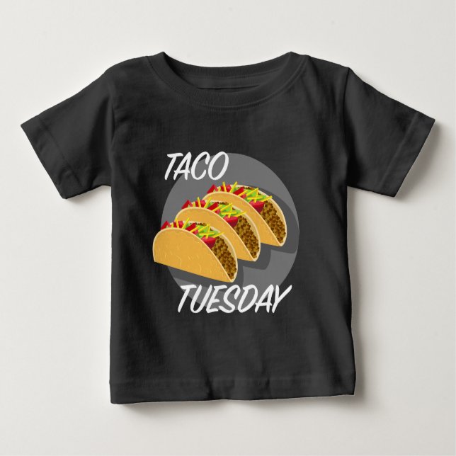 Pour Bébé Taco Tuesday Design - Baby Fine Jersey T-Shirt (Devant)