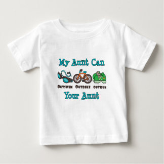 Pour Bébé Tante Outswim Outbike Outtrun Triathlon T-shirt bé