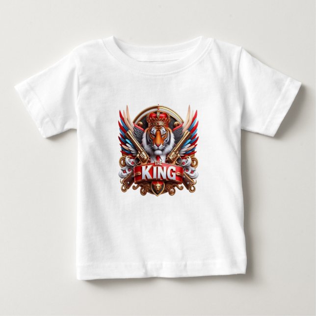Pour Bébé THE KING Typography T-Shirt Design (Devant)