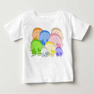 Pour Bébé Tippy Toes Elephant Herd T-Shirt