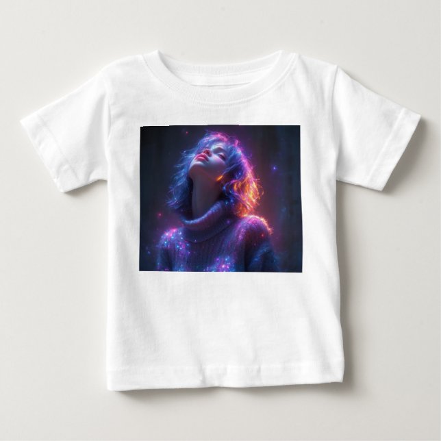 Pour Bébé Titre : T-shirt Dreamscape Glow & Fires confortabl (Devant)