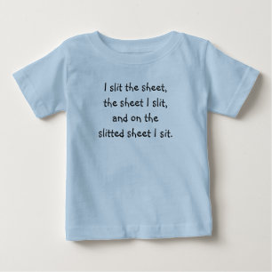 Pour Bébé Tongue Twister T's-I slit la feuille Baby T-Shirt