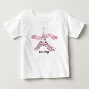 Pour Bébé Tour Eiffel, Paris Baby Fine Jersey T-Shirt
