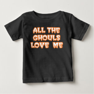Pour Bébé Tous les gouls m'aiment T-shirt noir de Toddler