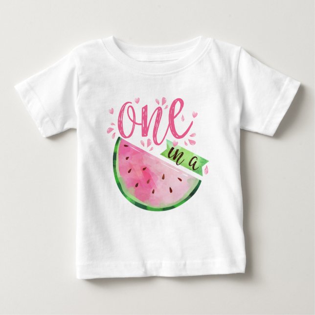 Pour Bébé Un à Melon T-Shirt - Birthday T-Shirt (Devant)