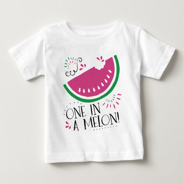 Pour Bébé Un dans un T-shirt de pastèque de melon (Devant)