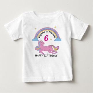 Pour Bébé Unicorn Birthday Girl Custom Toddler T-Shirt