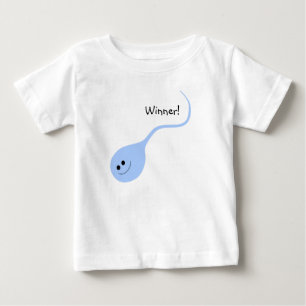 Pour Bébé Vainqueur Blue Funny Baby T-shirt