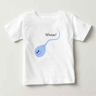 Pour Bébé Vainqueur Blue Funny Baby T-shirt
