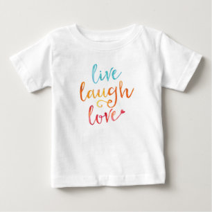 Pour Bébé Vivre, rire, aimer l'aquarelle enfants T-shirt