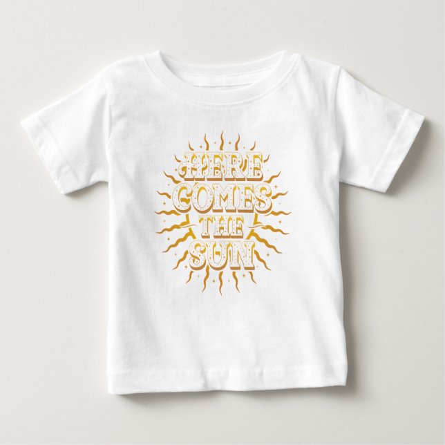 Pour Bébé Voici Le Sun Baby Top T-shirt / Blanc (Devant)