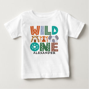 Pour Bébé Wild One Jungle Thème 1er Birthday Baby T-Shirt