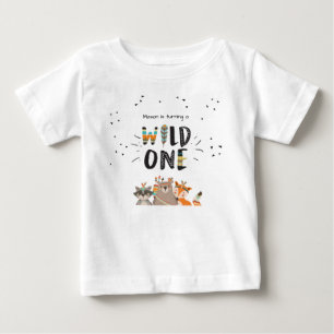 Pour Bébé Wild One Premier anniversaire T-shirt Tribal woodl