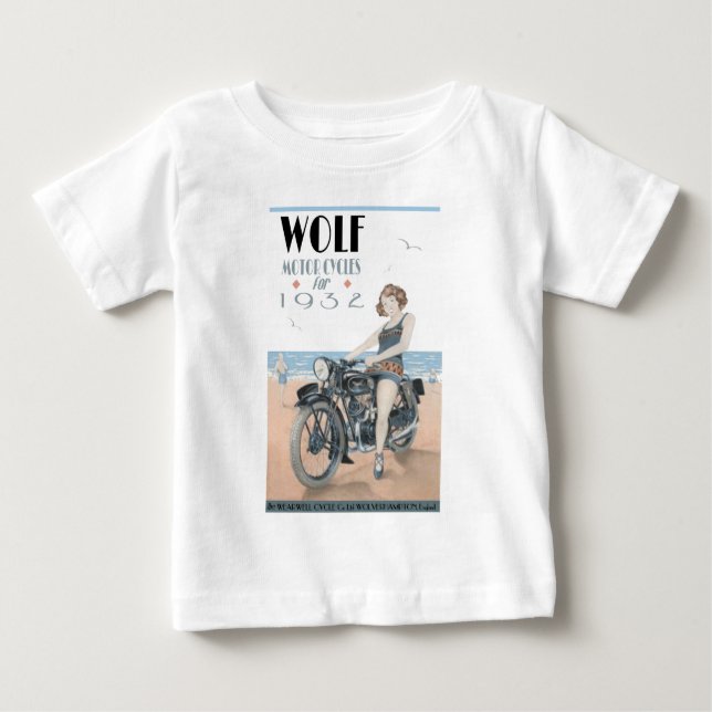 Pour Bébé Wolf Motos Baby T-shirt (Devant)