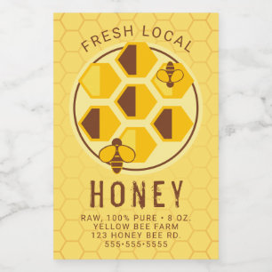 Pour Bocaux Ajouter votre texte   Honeypeb Jar Étiquette