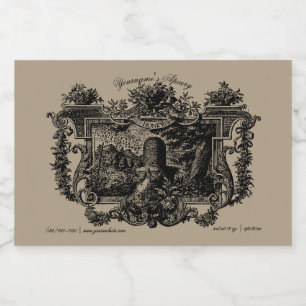 Pour Bocaux Antique Beehive Baroque Miel Étiquette Modèle