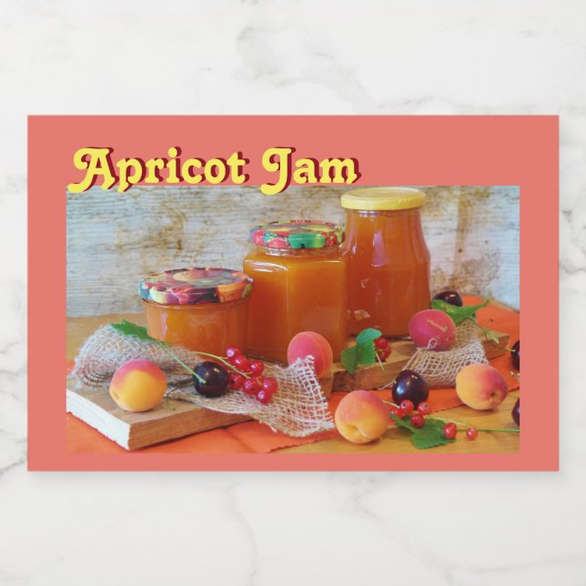 Pour Bocaux Apricot Jam Jar Étiquette (Étiquettes simples)